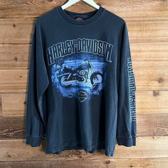 Harley Davidson Other - Y2K Harley Davidson black long sleeve shirt